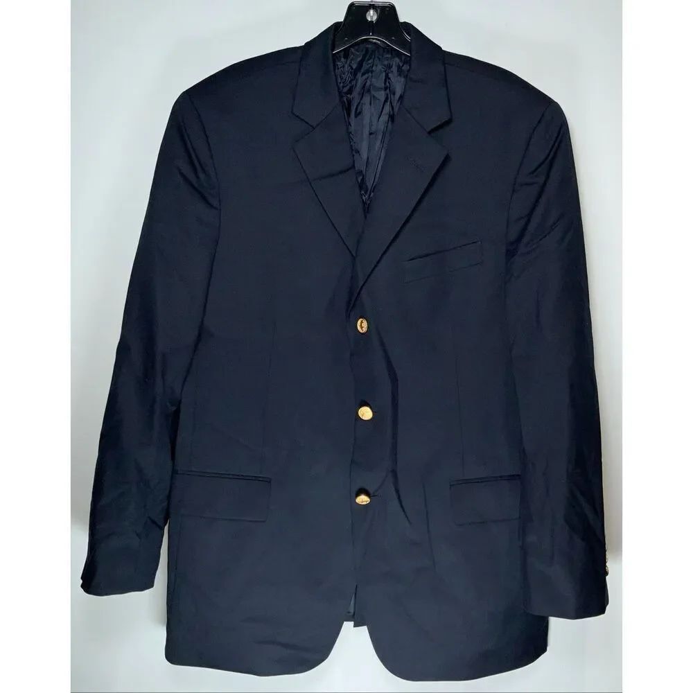 Brooks Brothers 346 Navy Blue Wool Blazer Madison Fit size 41R